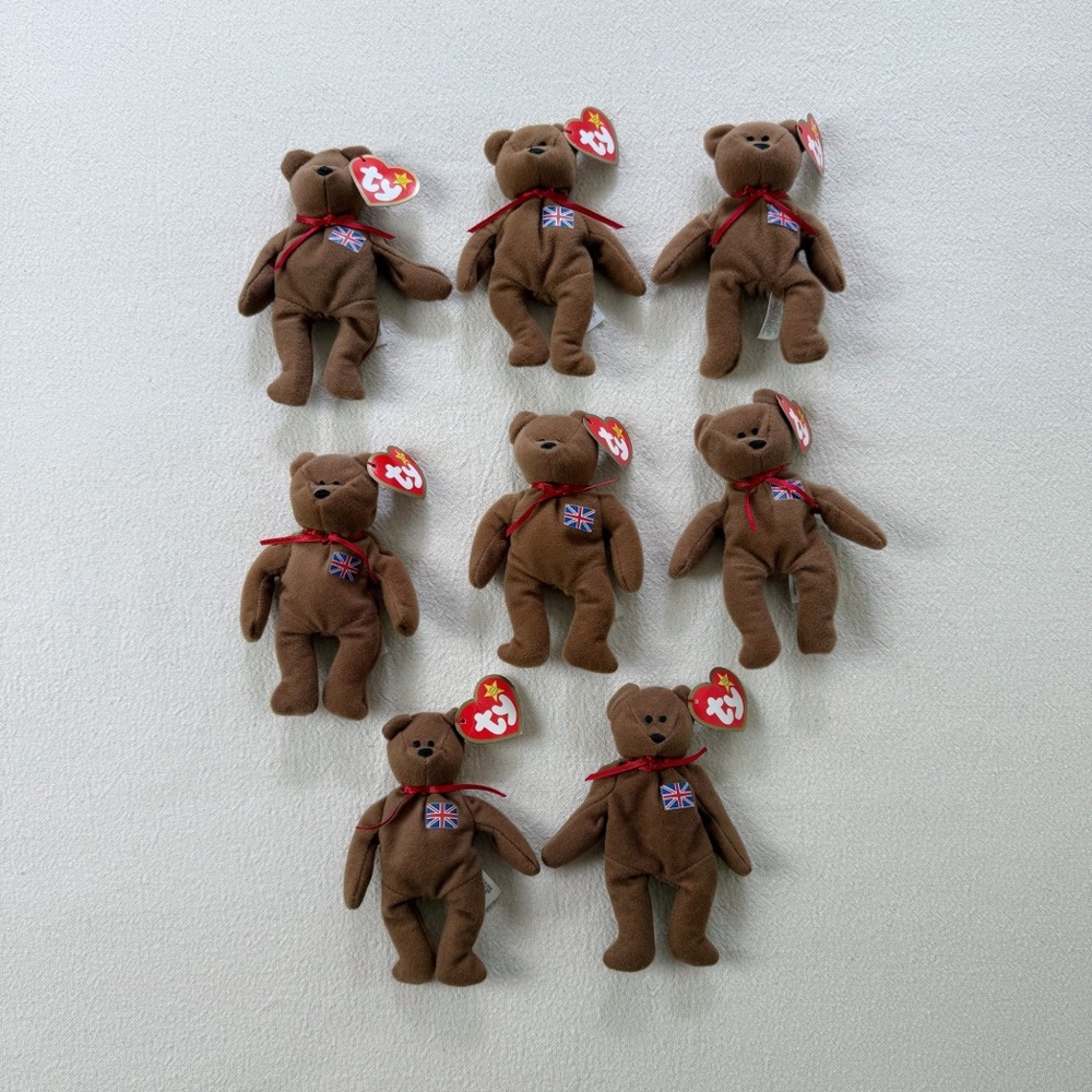 Ty | Vintage UK Britannia the Bear Teenie Beanie Bundle